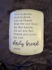 Open Road God Is Great ..Thank You Lord For Our Food Daily Bread Wall Metal Sign