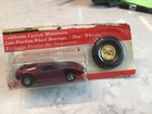1969 HOT WHEELS REDLINE AMX 2 MAGENTA OR ROSE ???  ON PARTIAL CARD WITH BUTTON