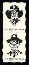 OSCAR GAMBLE - JL WILKINSON Uncut 2-Card Panels RARE MICRO Cards