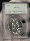 1961 Franklin Silver Half Dollar 50C PCGS PF65 PR65 Rattler Vintage Holder GEM