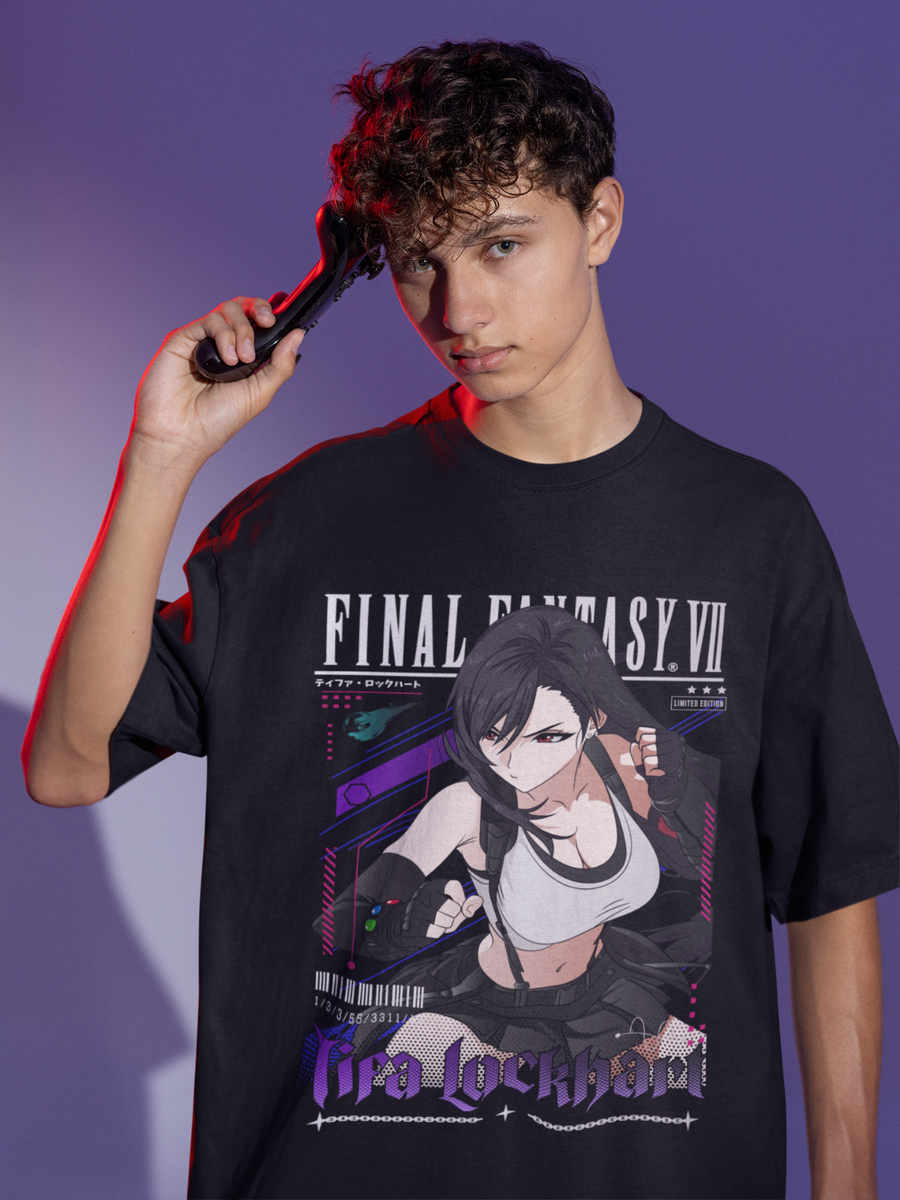 Tifa Lockhart FF7 Vintage T-Shirt Waifu Tee Final Fantasy 7 Gamer
