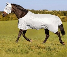 Fliegendecke Waldhausen Protect mit abnehmbarem Halsteil in silbergrau, Gr. 145 