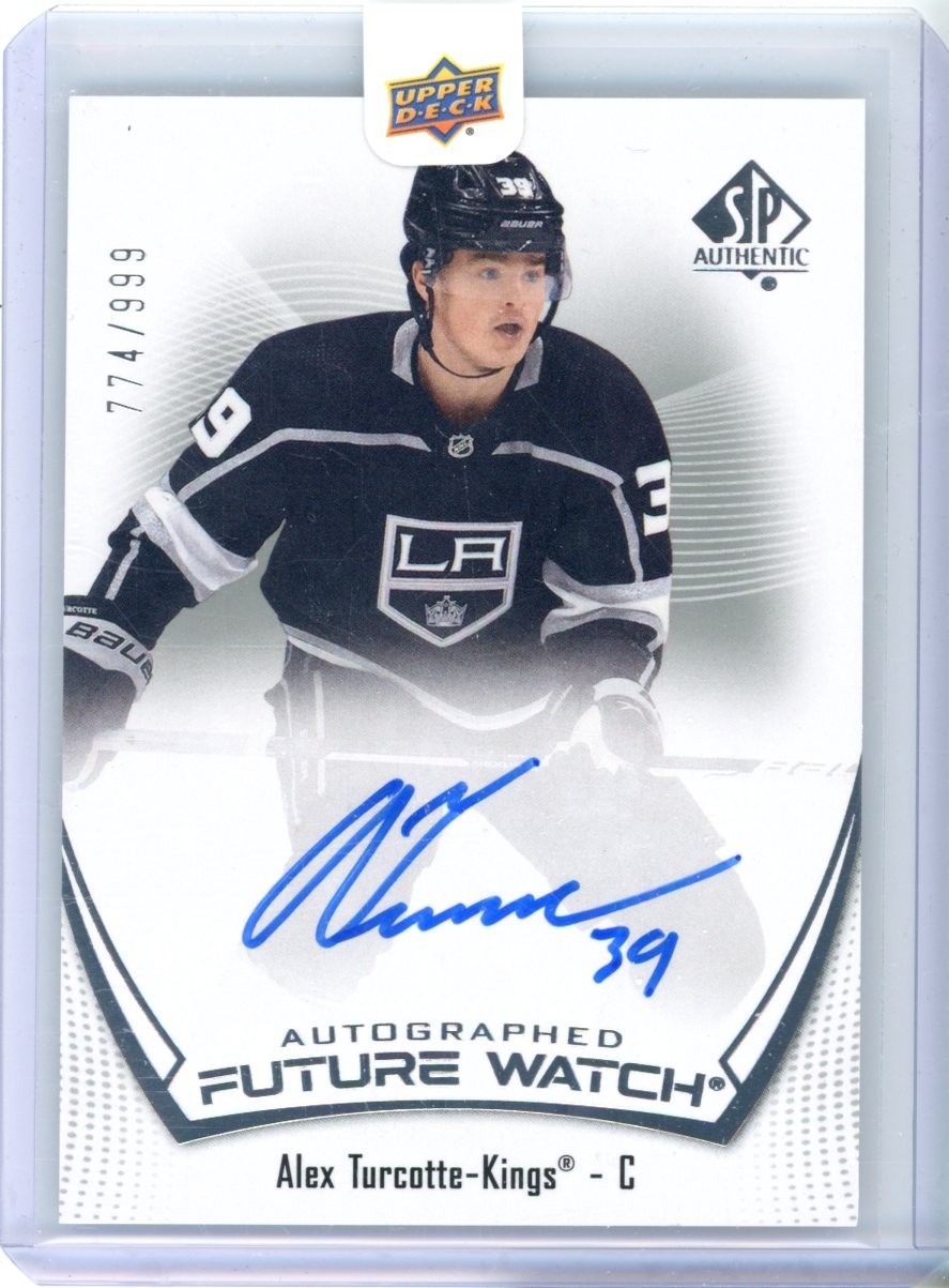 2021-22 SP Authentic Future Watch #165 Alex Turcotte RC AUTO /999 EXCHANGE