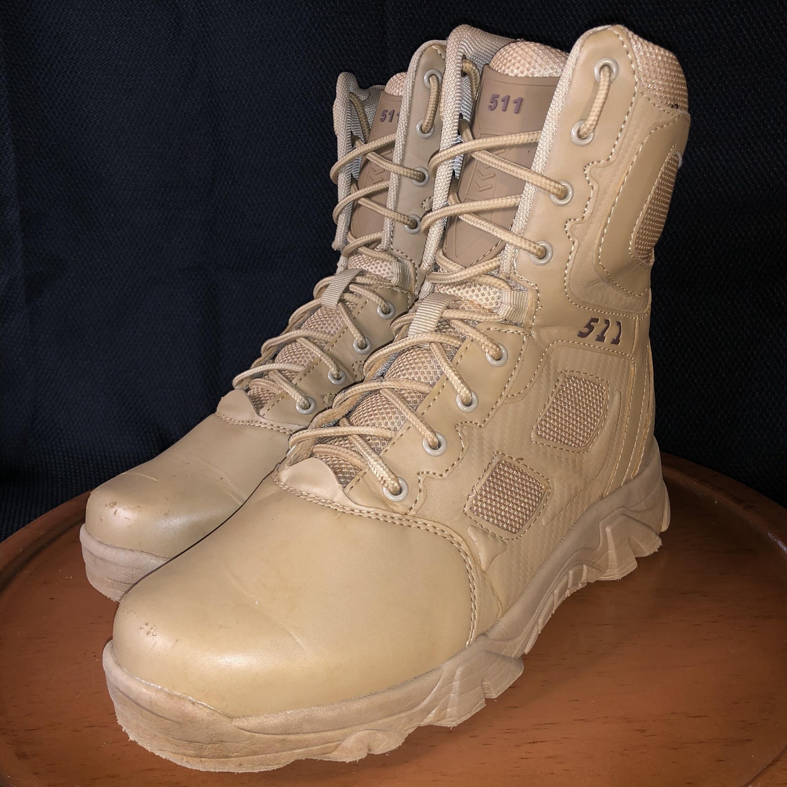 Hiking Boots Mens 8 Tan Waterproof Combat Ankle Workwear Gorpcore Lightweight-image