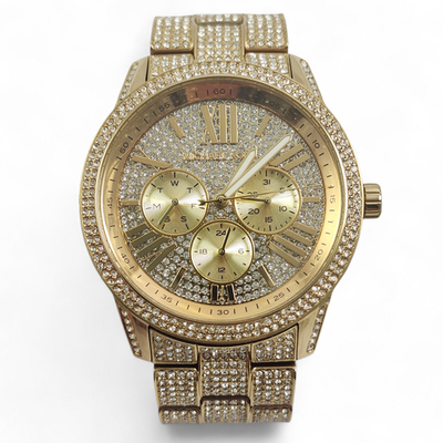 Michael Kors MK-6789 Gold-Tone Stainless Steel Stone Wrist Watch