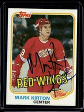 1981-82 TOPPS HOCKEY NHL AUTOGRAPH #90 MARK KIRTON RED WINGS ON CARD AUTO NICE!