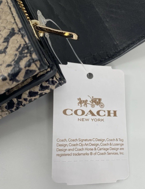 COACH Exotic Swagger Python Embossed Leather Doub… - image 10