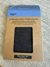 NEW Amazon Kindle colorsoft 1st Gen or Paperwhite 12th Gen Fabric Cover - BLACK