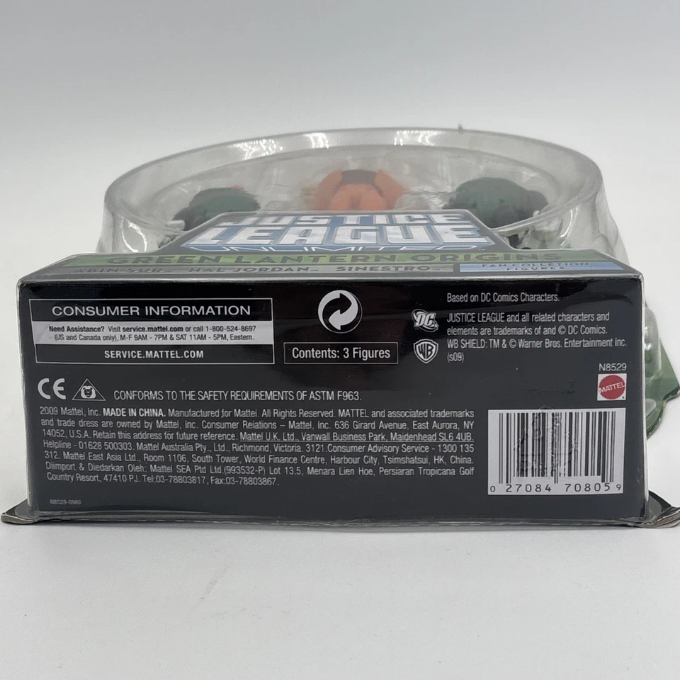 DC Universe Justice League Unlimited Green Lantern Origins paquete de 3 SDCC 2009 NUEVO Foto 4 de 4