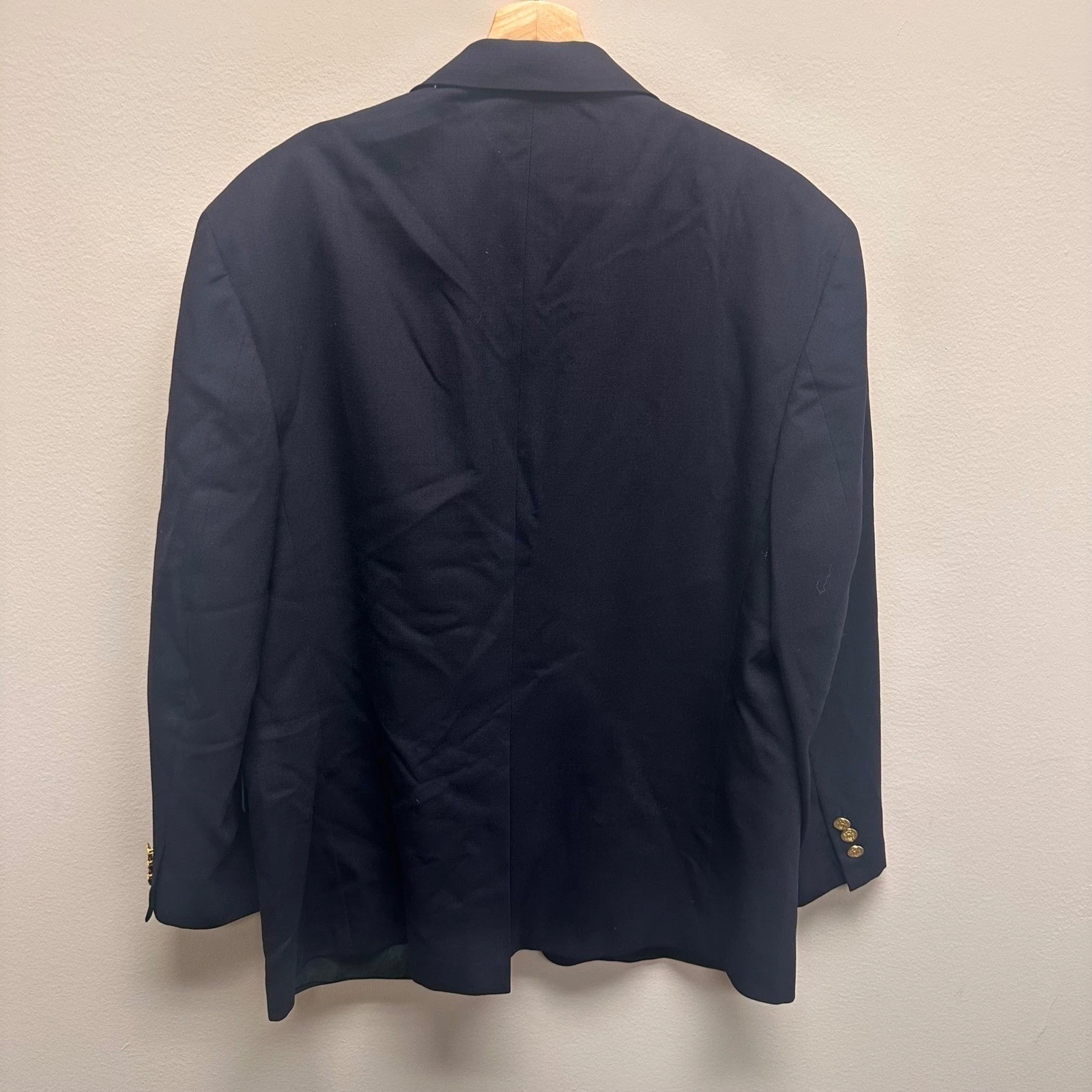 John Alexander Blazer Mens Size 42S Gold Button Classic Worsted Wool Preppy - product detail image 4