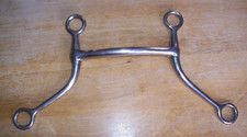 Used Stainless Mullen Port Curb Bit Swivel Shanks 5" Mouth 7" Shanks