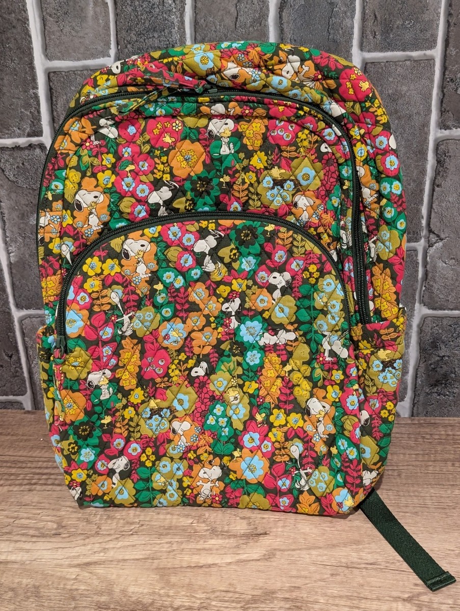 Vera Bradley ? Snoopy PEANUTS GARDEN Large Backpack School  display picture 3