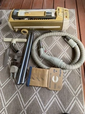 Vintage Electrolux Model 1401 Super J Canister Vacuum and attachments Tested