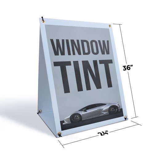 Window Tint A-Frame Sidewalk Sign Sun Protection Auto Maintenance ...