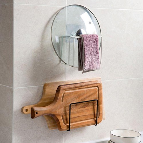 Pot Lid Organizer Rack and Spoon Rest Holder Shelf Cutting Board - Bild 7 von 11