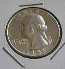 1955 D Washington Quarter BU Uncirculated XF State 90% Silver 25c US Coin