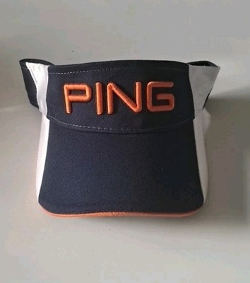 Ping Golf, Blue Orange White Visor,  Adjustable Back, NEW