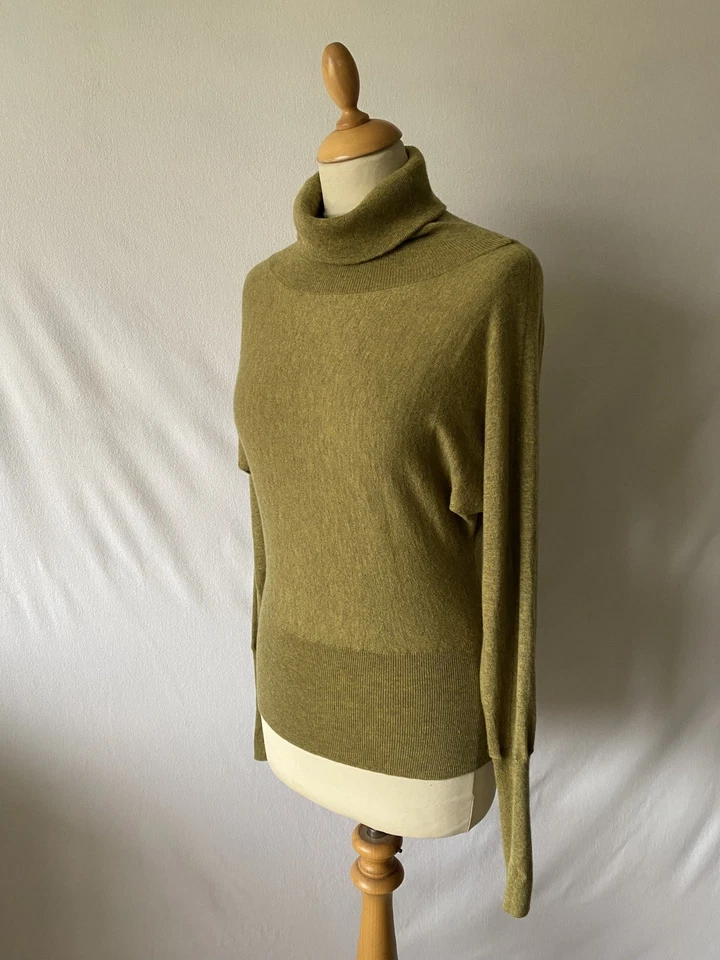 Suéter ISDA & Co 100 % cachemir puro cuello polo ala de murciélago. GRATIS UK Post Foto 3 de 4