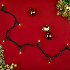 Northlight 50ct Warm White LED Wide Angle Outdoor Christmas Lights Black Wire