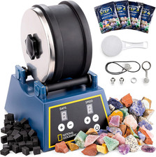 NATIONAL GEOGRAPHIC Rock Tumbler Kit - 3 Lb. Extra Large Capacity Barrel with...