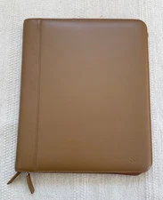 Levenger Leather Portfolio Notebook Organizer Pen Loop Window Card Pockets