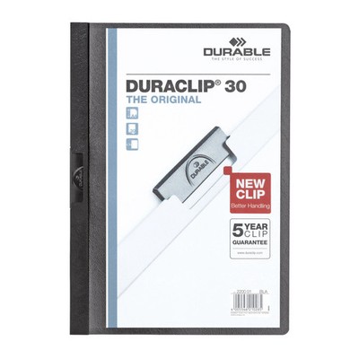 DURABLE Klemmhefter DURACLIP ORIGINAL 30, DIN A4, schwarz 3 bis 100x SPARE 68%