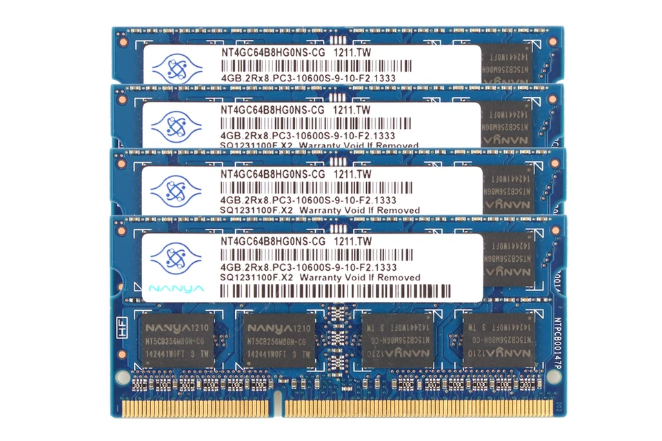 Nanya 10x 4GB 2RX8 PC3-10600S DDR3-1333Mhz 1.5V Laptop Memory SODIMM RAM Intel - Image 2 of 4