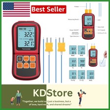Professional Digital Thermometer with Backlit Display Multiple Probes Included