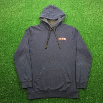 HEB Hoodie Sweatshirt Mens Medium Blue Pullover Employee Uniform Work Wear