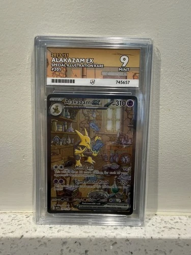 Pokémon TCG Alakazam EX 201/165 Scarlet & Violet Ace Grade 9