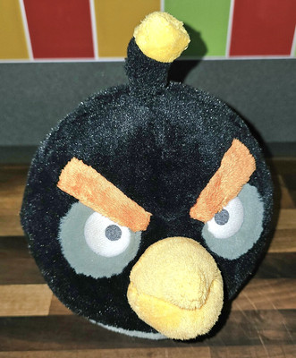 Angry Birds schwarze Plüschbombe, 10 Zoll groß, 2009 Rovio/TCC