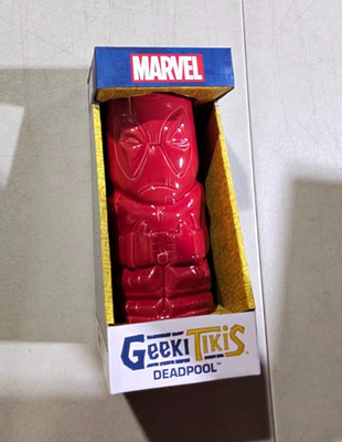 Marvel Geeki Tiki Ceramic Bar Mug Deadpool New In Box No Black On Mask Beeline