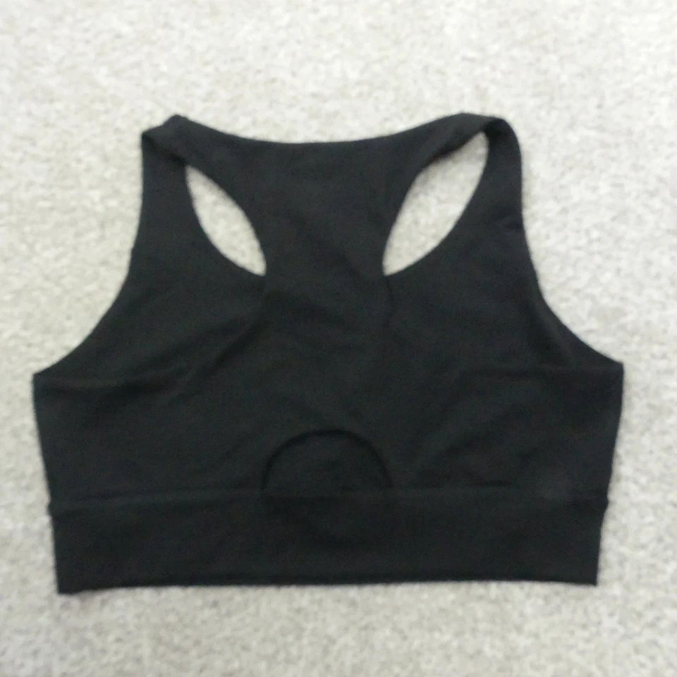 Hanes Sports Bra Womens Large Black Wireless Racerback Pullover - Image 2 of 4