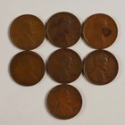 1909-S Consec-1913-S, 1924-D, 1931-S Lincoln Wheat Cents 1c (7 Coins)