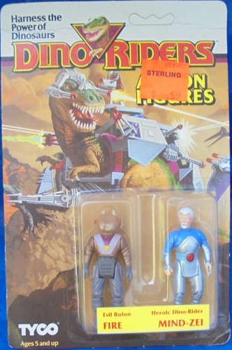 1987 Dino Riders 2 Pack MOC MIP Unpunched Tyco Evil Rulon Fire Heroic Mind Zei - 第 3/8 張圖片