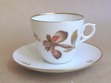 ROYAL COPENHAGEN BROWN IRIS CUP & SAUCER (8309)