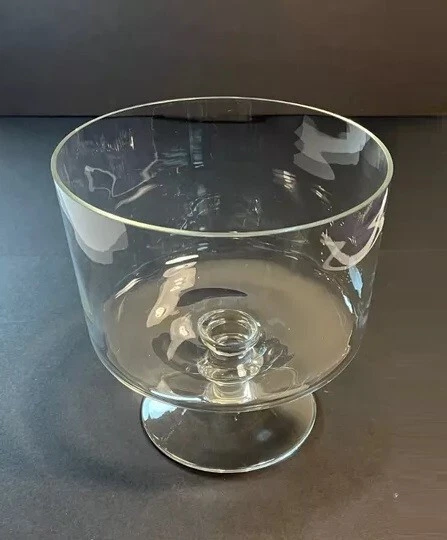 Pedestal de vidrio cilíndrico redondo de vidrio decorativo diseño Pearl Ridge de colección Foto 4 de 4