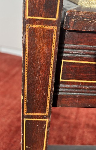 Hocker Sitzbank Klavierhocker klappbare Sitzfläche Innenfach antik  19Jh - Bild 10 von 10