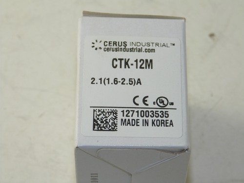 Cerus CTK-12M Overload Relay 1.6 to 2.5A NEW - Picture 3 of 4