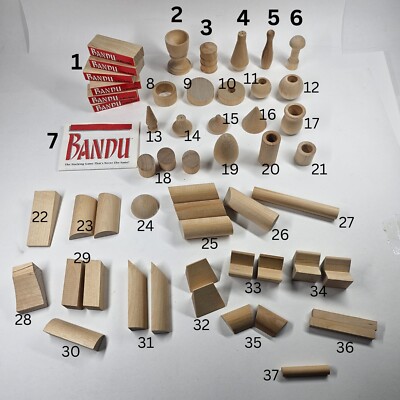 Bandu Wooden Stacking Game Individual Wood Block Replacement Pieces YOU PICK