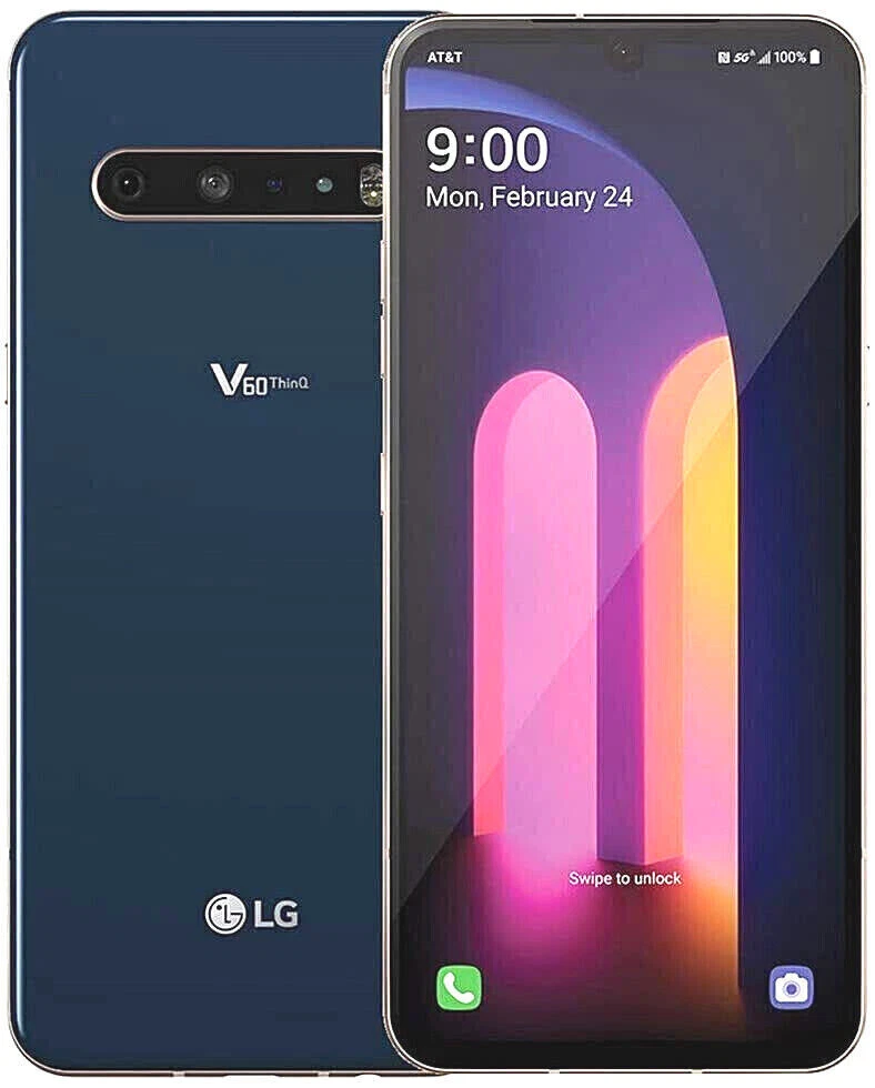 UNLOCKED LG V60 ThinQ 5G LMV600TM T-Mobile GSM 128GB Classy Blue 9