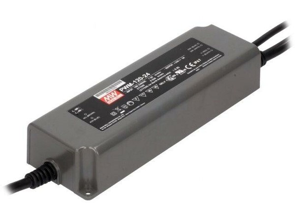 PWM-120-24 Netzteil: Impuls FüR Led-BäNder 120W 24VDC 5A 90-305VAC IP67 Mean Wel-image