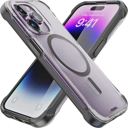 Phone Rebel - Étui mat transparent pour iPhone 14 Pro Max Plus givré série GEN-4 - Photo 8 sur 56