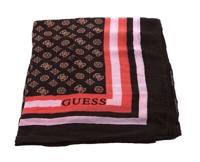 GUESS écharpe Deesa Logo Foulard Scarf 130X130 Mocha Logo