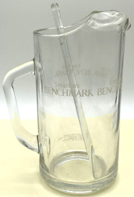 Vintage Glass Seagram s Benchmark Cocktail Party Pitcher Bourbon Barware USA
