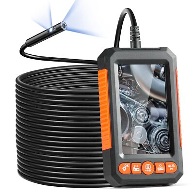 VEVOR Inspection Camera - 1080P HD Borescope with LED Lights & 49.2FT Cable