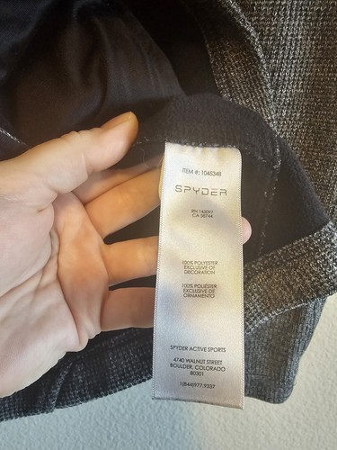 Spyder Endure Damen-Strickjacke mit durchgehendem Reißverschluss dunkelgrau – Artikel #1045348 – Größe Small - Bild 4 von 7