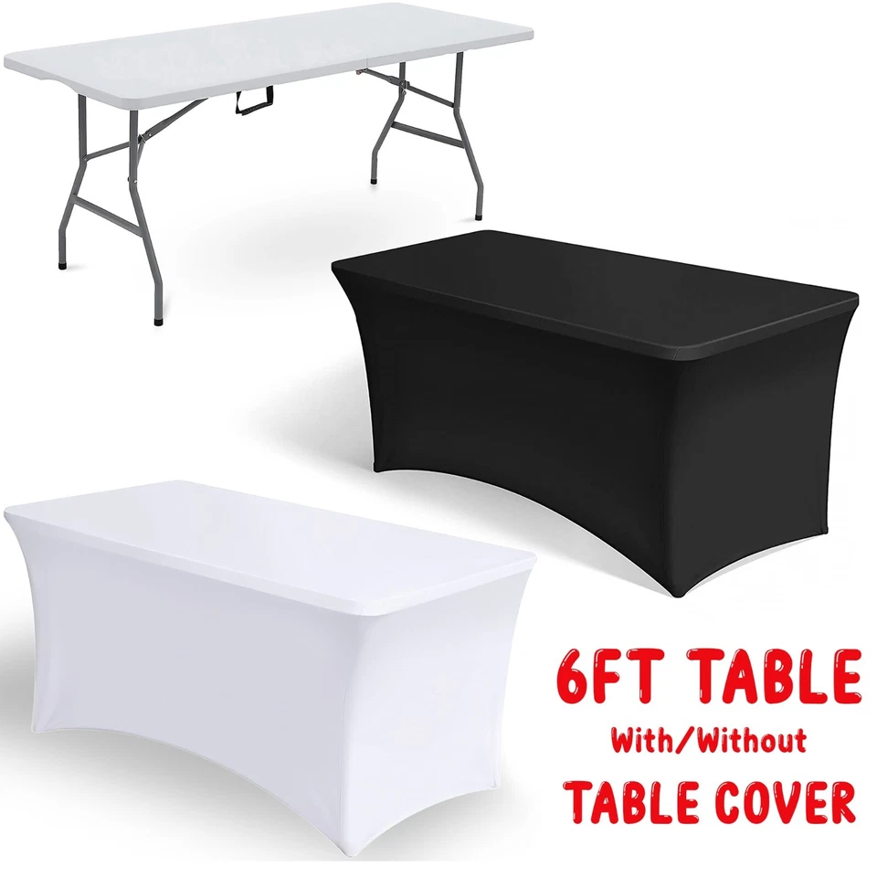 6FT CAMPING CATERING HEAVY DUTY FOLDING TABLE TRESTLE PICNIC BBQ PARTY - Image 1 of 4