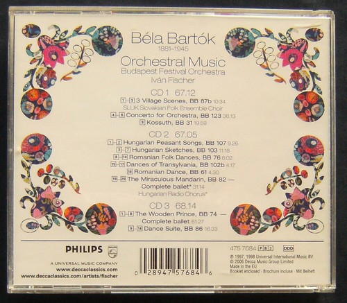 BELA BARTOK Orchestral Music 3CD (2006) Ivan Fischer Budapest Festival Orchestra - Picture 2 of 4