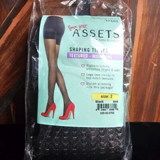 Spanx Black Size 2 Wishbone Love Your Assets By Sara Blakely Shaping Tights Nip 